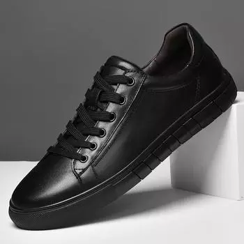 Мужские кроссовки из натуральной кожи на шнуровке, повседневная обувь на весну и осень, осенняя обувь из коровьей кожи для мужчин, модные кроссовки для активного отдыха 6