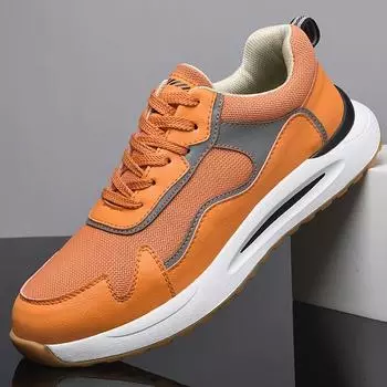 Мужские кроссовки из натуральной кожи с сеткой для бега 39