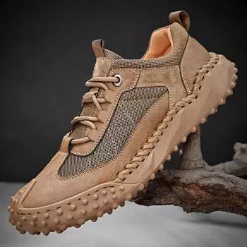 Мужские кроссовки из натуральной кожи с сеткой для бега 38