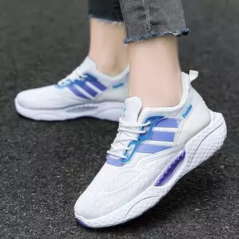 Мужские кроссовки из сетчатой ткани, повседневная обувь на шнуровке, корейская версия модных кроссовок унисекс 39 белый