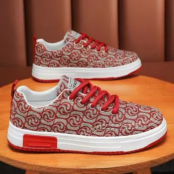 Мужские кроссовки из вулканизированной ткани с принтом на платформе для скейтбординга на открытом воздухе повседневные спортивные кроссовки для тенниса и бега для мужчин 39