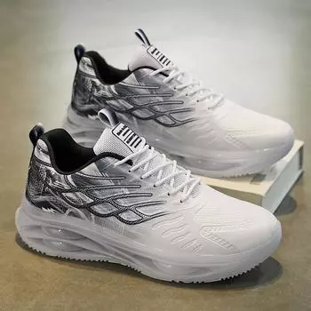 Мужские кроссовки Jinjiang большого размера с двойной воздушной подушкой, эластичные сетчатые кроссовки Kaleb для прямой трансляции, амортизирующие кроссовки с толстой подошвой 47 39