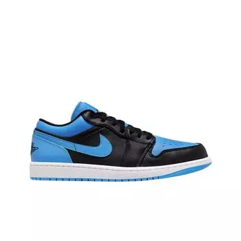 Мужские кроссовки Jordan 1 Low Black University Blue 553558-041