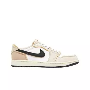 Мужские кроссовки Jordan 1 Retro Low OG EX белого цвета и кокосового молока DV0982-100