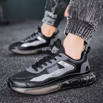 Мужские кроссовки Легкие дышащие кроссовки Дизайнер Теннисные туфли Мужской тренер 39 чёрный