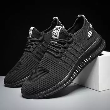 Мужские кроссовки Легкие кроссовки Нескользящие удобные Теннис 39 чёрный