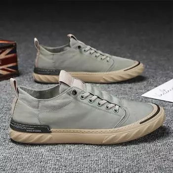 Мужские кроссовки, летняя парусиновая обувь, дышащая мужская повседневная обувь, туфли без шнуровки на плоской подошве, удобные туфли-лодочки 39 чёрный