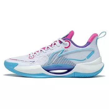Мужские кроссовки Li-Ning Super Light V2 Ripple белый воск-синий розовый ABAT029-11 45