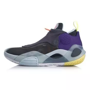 Мужские кроссовки Li-Ning Way of Wade All City 8 V2 Lakers, черные, синие, новые-фиолетовые ABAQ023-8