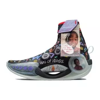 Мужские кроссовки Li-Ning Way of Wade 9 Infinity Moment, черные, фиолетовые, красные ABER003-5 41