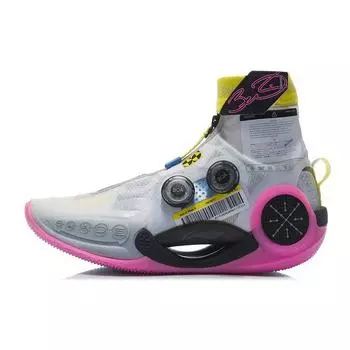 Мужские кроссовки Li-Ning Way of Wade 9 Infinity Test R2 белые стандартно-белые ярко-желтые ABER003-9 47