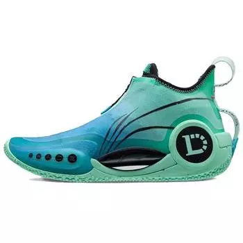 Мужские кроссовки Li-Ning Way of Wade 9 Ice Blood синие ярко-синие неоново-лазурно-зеленые ABAR119-8 44