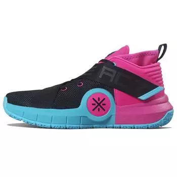 Мужские кроссовки Li-Ning Way of Wade 7 South Beach черный дельфин-синий флуоресцентно-свежий-розовый ABAP101-1