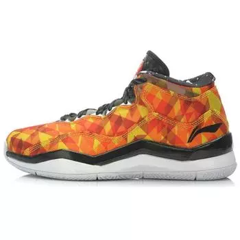 Мужские кроссовки Li-Ning Way of Wade 3 Daz Fuego оранжевые, золотисто-желтые, черные ABAJ013-26