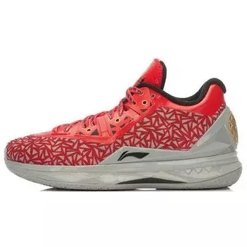 Мужские кроссовки Li-Ning Way of Wade Lucky 13 красные, черные, холодно-серые, ABAK033-12