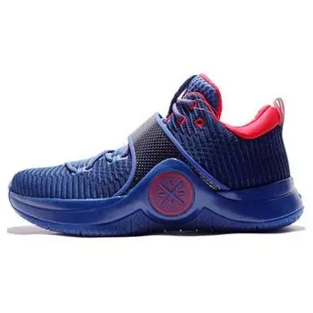 Мужские кроссовки Li-Ning Way of Wade 6 Veterans Day синие кобальтово-синие красные ABAM089-64