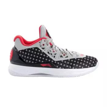 Мужские кроссовки Li-Ning Way of Wade 4 Veterans Day черные холодно-серые красные ABAK033-15