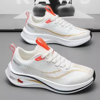 Мужские кроссовки марафонские дышащие кроссовки для мужской обуви, удобная повседневная спортивная обувь, спортивные кроссовки Tenis Masculino 38 белый