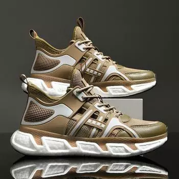 Мужские кроссовки Модельерская обувь Мужские кроссовки на массивной платформе с толстой подошвой Мужская повседневная дышащая обувь для скейтборда Горячие 39-44 39 чёрный