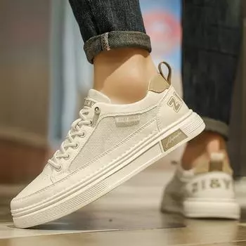 Мужские кроссовки, модная кожаная повседневная обувь, удобная уличная прогулочная обувь для мужчин, роскошные белые теннисные туфли 39 белый