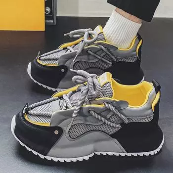 Мужские кроссовки, модная прогулочная обувь для мужчин, кроссовки на платформе, трендовые спортивные кроссовки для бега, модная обувь в британском стиле 39 синий