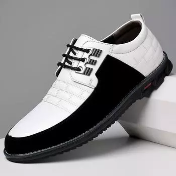 Мужские кроссовки, модные брендовые классические повседневные лоферы на шнуровке, туфли из искусственной кожи, черная дышащая деловая мужская обувь, большой размер 38 коричневый