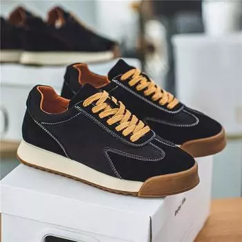 Мужские кроссовки, мокасины, для спорта и отдыха, вентилируемые, износостойкие, повседневные кроссовки для мужчин, для скейтбординга, мягкие и удобные 39 чёрный