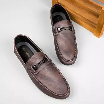 Мужские кроссовки, мужская повседневная мужская обувь, роскошная теннисная обувь, мужские лоферы, туфли-лодочки, обувь для вождения, кожаная обувь, модельные туфли 40 коричневый