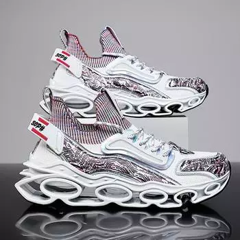 Мужские кроссовки Мужская теннисная обувь класса люкс для комфорта Мужская повседневная обувь для тренировок и бега Дышащие модные мокасины Мужская обувь для бега 39 белый