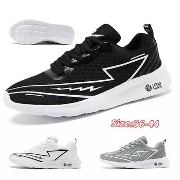 Мужские кроссовки, мужские кроссовки, дышащая легкая мужская спортивная обувь, удобная сетчатая гибкая мягкая прогулочная обувь для бега 36 чёрный