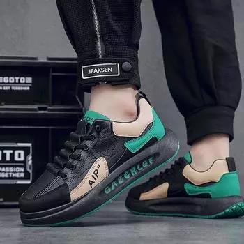 Мужские кроссовки на платформе, новые вулканизированные кроссовки для мужчин, повседневные кроссовки со шнуровкой, дышащие, повседневные спортивные туфли 39 оранжевый