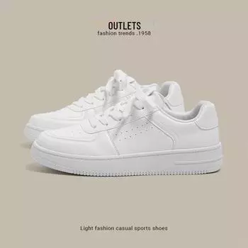 Мужские кроссовки на толстой подошве чисто-белого цвета на осень 2023 г. 44 белый