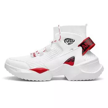 Мужские кроссовки на толстой подошве Мужская повседневная обувь для ходьбы и фитнеса Мужские высокие кроссовки 36 зелёный