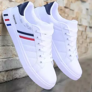 Мужские кроссовки на толстой подошве, повседневные вулканизированные туфли для мужчин, легкие дышащие кроссовки для ходьбы, популярные мужские белые теннисные туфли на плоской подошве 39