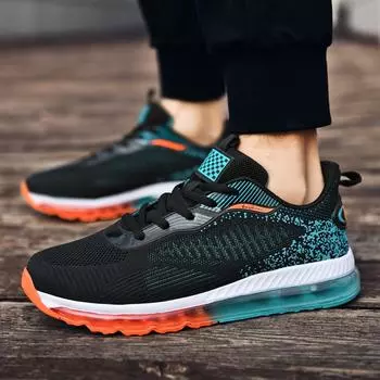 Мужские кроссовки на воздушной подушке, модные кроссовки, повседневные кроссовки для ходьбы 39 чёрный