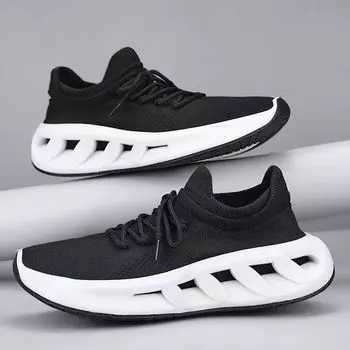 Мужские кроссовки Нескользящие кроссовки для ходьбы Кроссовки Спортивный зал Фитнес Спортивная обувь Легкая повседневная рабочая беговая уличная обувь для мужчин 39 чёрный