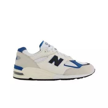 Мужские кроссовки New Balance 990v2 Made in USA White Blue M990WB2