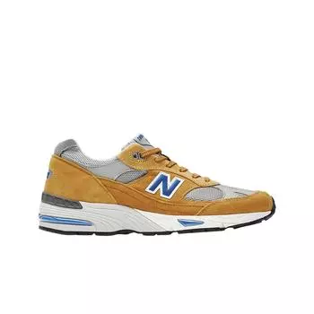 Мужские кроссовки New Balance 991 Made in UK желто-синие M991YBG