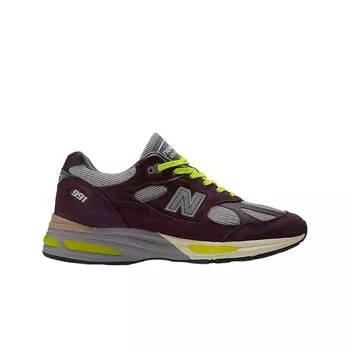 Мужские кроссовки New Balance x Patta 991v2 Made in UK Pickled Beet Safety Yellow U991PD2