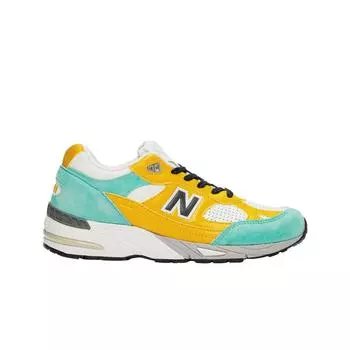 Мужские кроссовки New Balance x SNS 991 Made in UK Мятно-желтые M991SNS