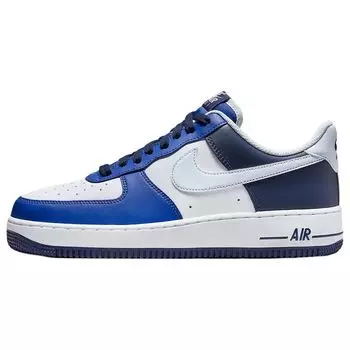 Мужские кроссовки Nike Air Force 1 07 LV8 Game Royal Navy сине-белые футбольно-серые FQ8825-100 40.5