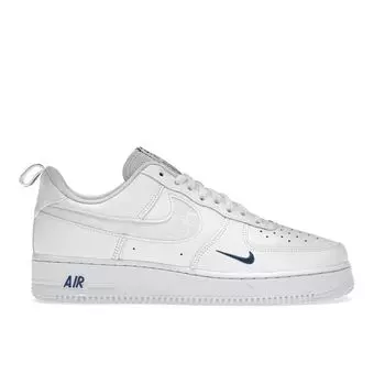 Мужские кроссовки Nike Air Force 1 07 LV8 Reflective Swoosh — белые, темно-синие, FB8971-100 46