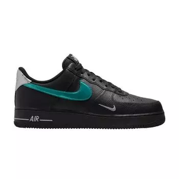Мужские кроссовки Nike Air Force 1 07 Black Blue Lightning Wolf-Grey Metallic-Silver FD0654-001 41