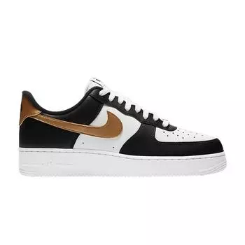 Мужские кроссовки Nike Air Force 1 07 Black Gold White Metallic-Gold CZ9189-001