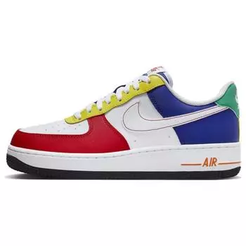 Мужские кроссовки Nike Air Force 1 Low LV8 Rubiks Cube, разноцветные, университетские, красные, белые, FN6840-657 38.5