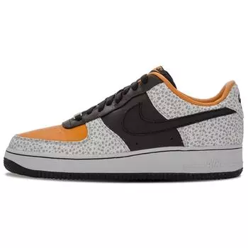Мужские кроссовки Nike Air Force 1 Low Supreme Safari Orange Carrot Black-Ntrl-Grey-Mdm-Gry 318776-801