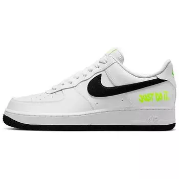 Мужские кроссовки Nike Air Force 1 Low Just Do It белые черные DJ6878-100 40