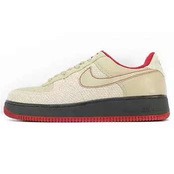 Мужские кроссовки Nike Air Force 1 Premium China Brown Tweed Tweed-Dark-Army-Varsity-Red 315180-222