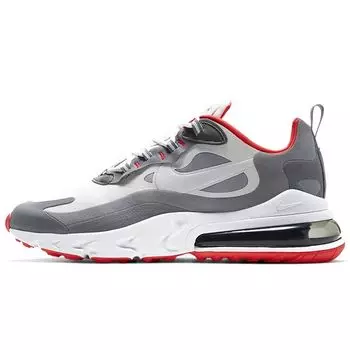 Мужские кроссовки Nike Air Max 270 React Red Grey Summit-White Smoke-Grey Particle-Grey CT1264-100