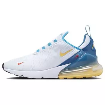 Мужские кроссовки Nike Air Max 270 White Industrial Blue Citron Blue-Lightning Citron-Pulse FJ4000-100 43